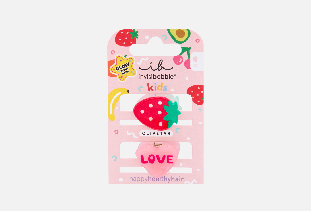 Изображение товара Детские заколки-крабики Invisibobble Frutti Strawberry для волос
