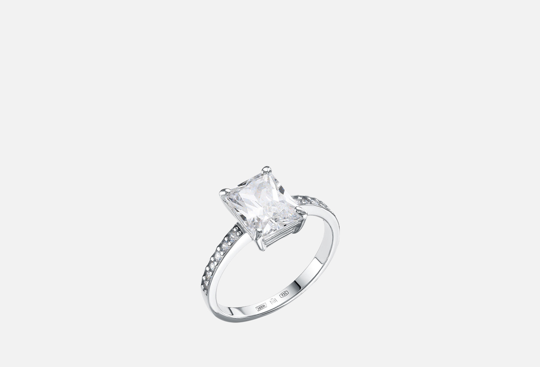 Кольцо серебряное SILVERME Большой камень 18 мл