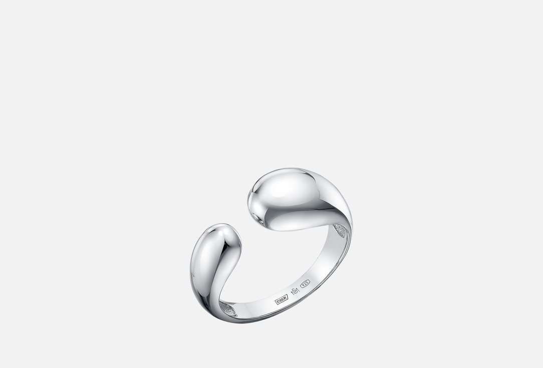 Изображение товара Серебряное кольцо SILVERME капля из серебра 925 пробы с родиевым покрытием