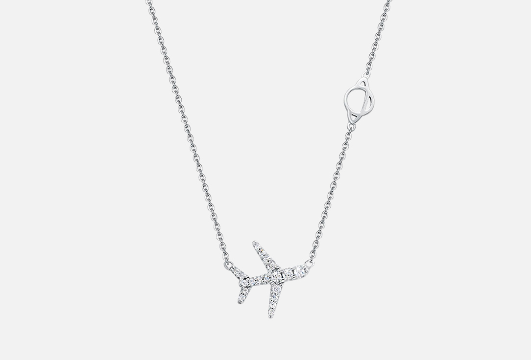 

Колье Серебряное SILVERME, С кулоном самолет 1 шт