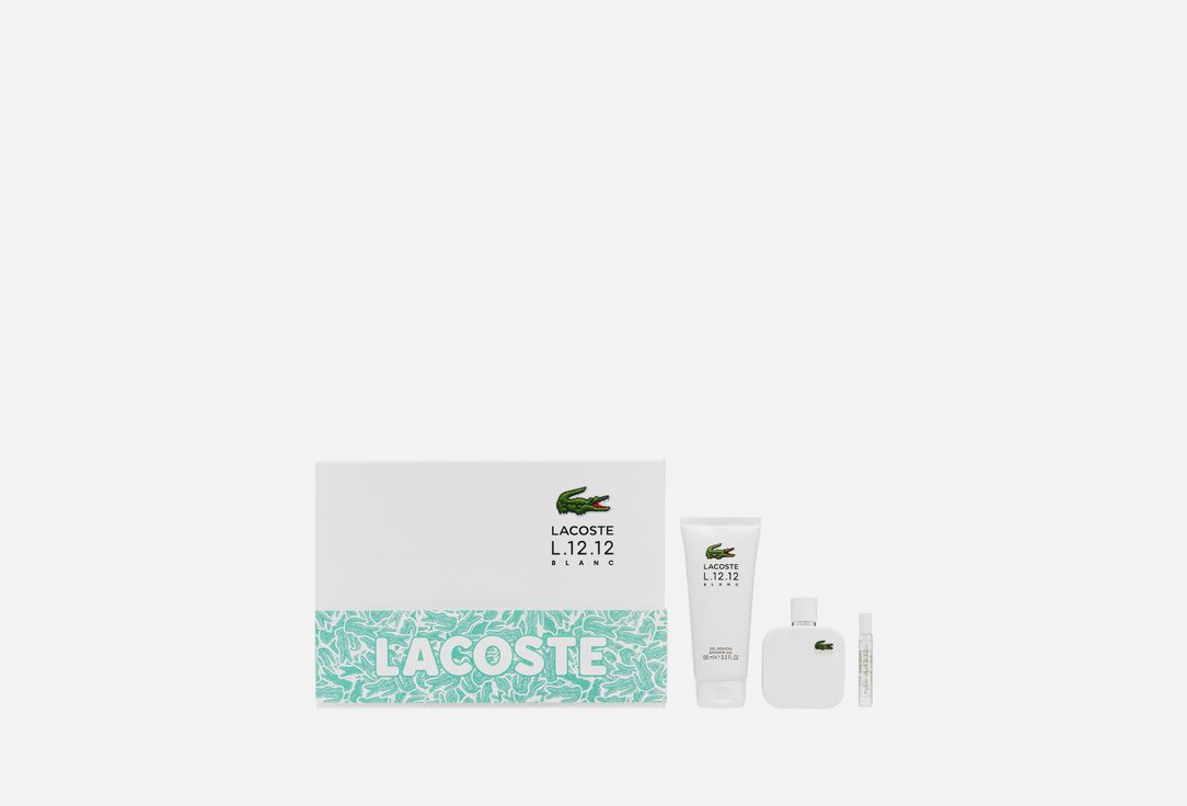 

подарочный парфюмерный набор LACOSTE, L.12.12 BLANC 3 шт