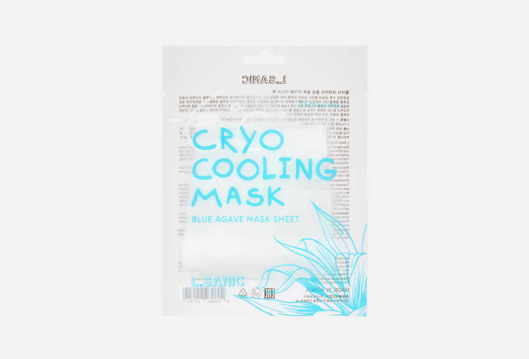 

Охлаждающая тканевая маска для лица L.SANIC, Cryo Cooling Blue Agave 1 шт