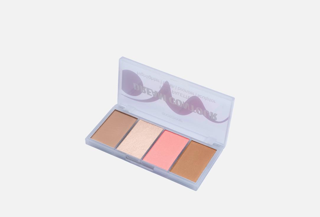 Изображение товара Палетка для контуринга лица Oncemore DREAM CONTOUR с хайлайтером и румянами