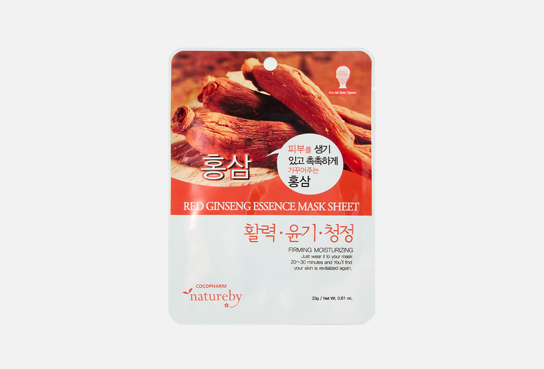 Изображение товара тканевая Маска для лица Natureby Red Ginseng