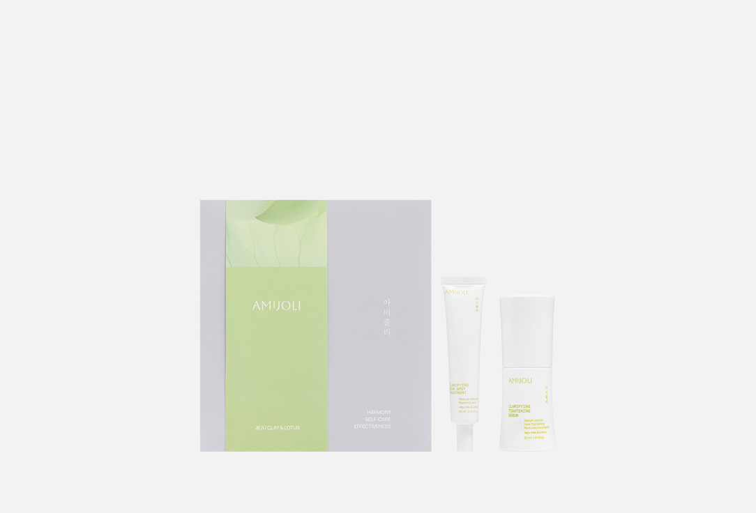 

набор уходовых средств для лица AMIJOLI, Jeju clay & Lotus сlarifying 2 шт