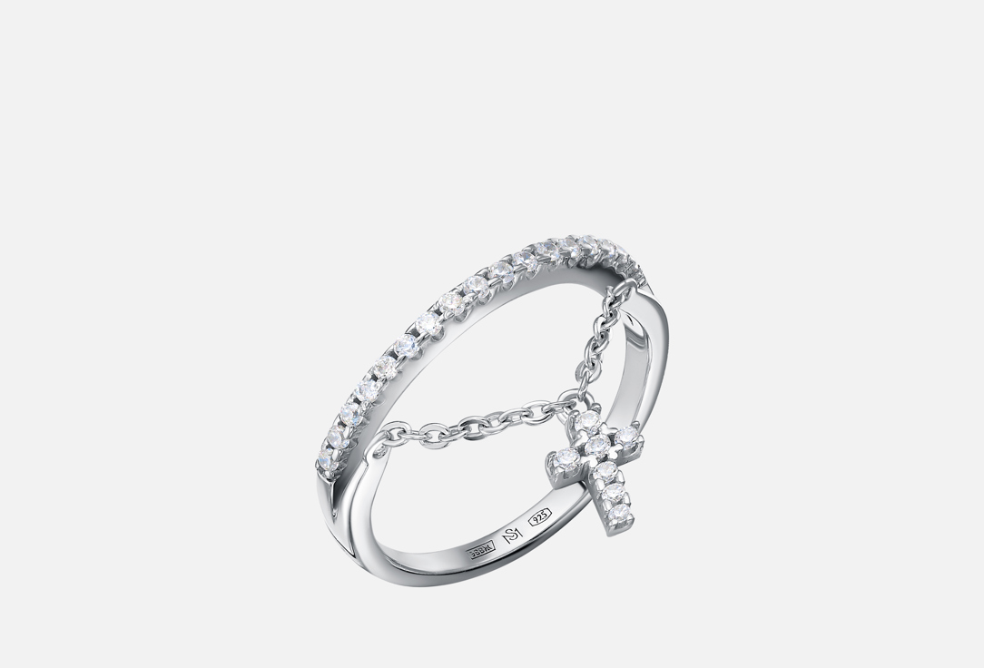 Изображение товара Серебряное кольцо SILVERME с подвеской крест из серебра 925 пробы