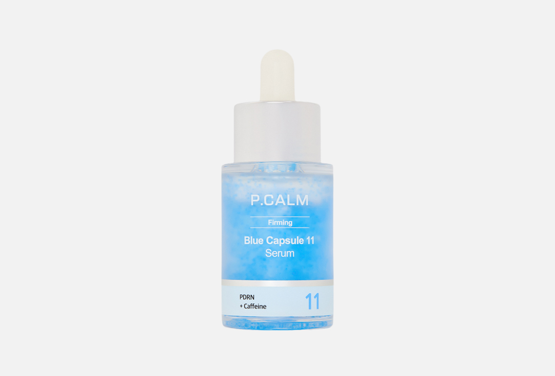 

Успокаивающая очищающая сыворотка для кожи лица P.CALM, PDRN Caffeine Blue Capsule 11 30 мл