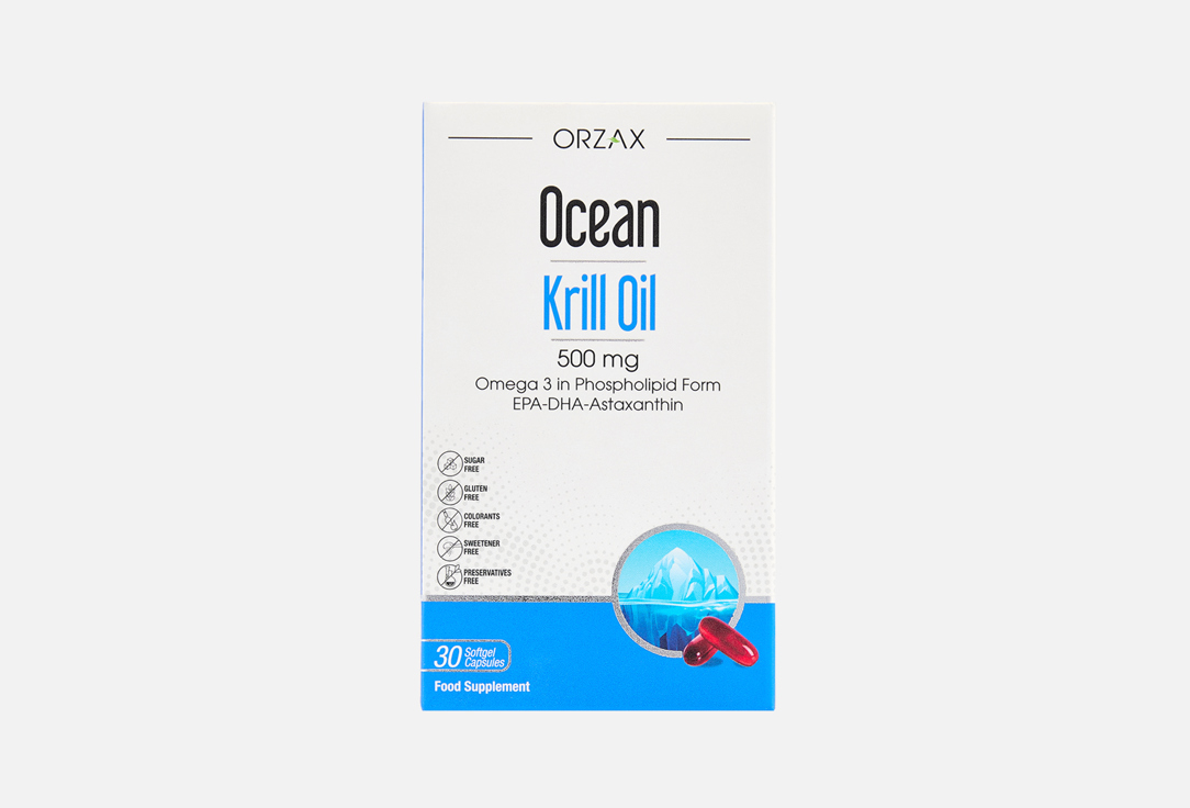 Изображение товара Омега-3 из масла криля Orzax Ocean 500 мг капсулы для сердца мозга и суставов