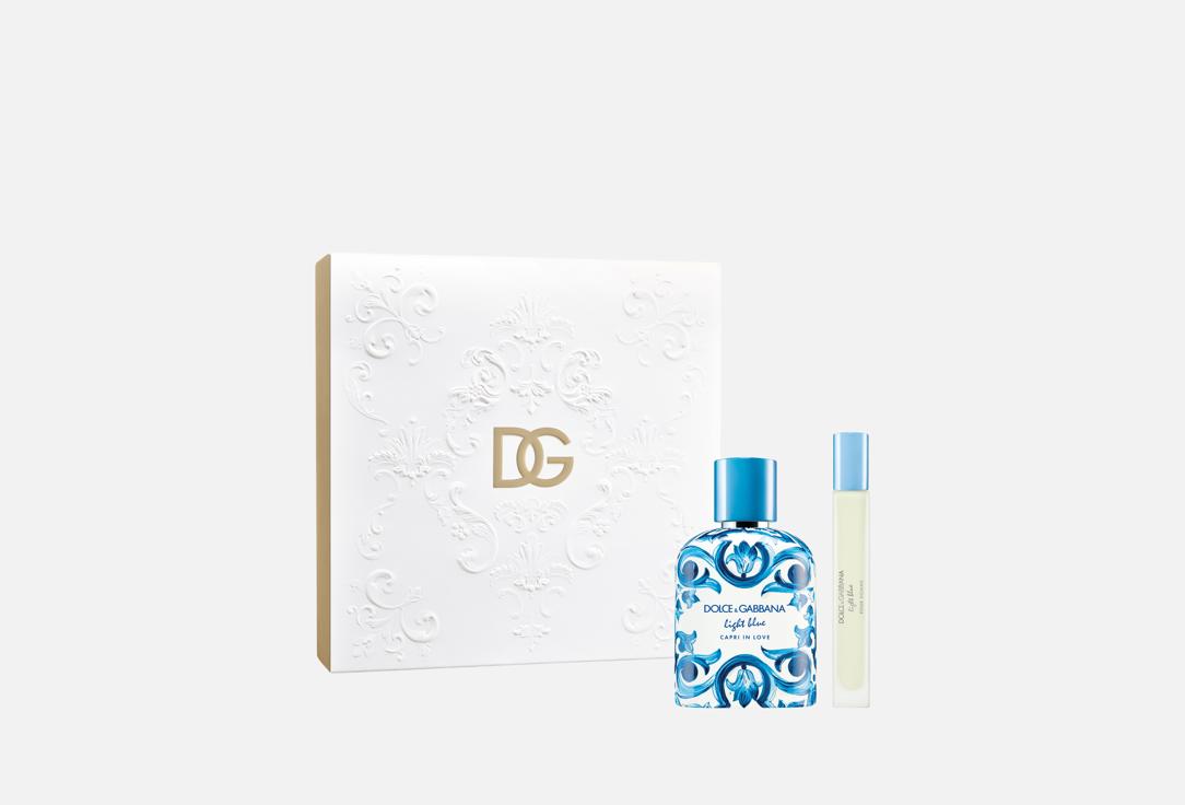 

подарочный парфюмерный набор DOLCE & GABBANA, Light blue CAPRI IN LOVE POUR HOMME 2 шт