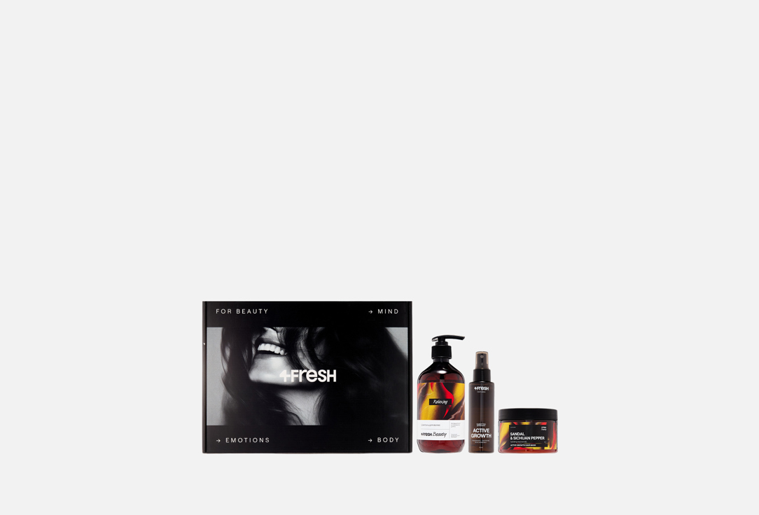 

Парфюмерный набор для волос 4FRESH BEAUTY, Active Growth 3 шт
