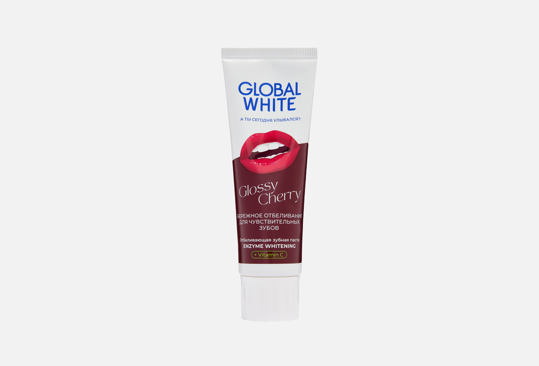 отбеливающая Зубная паста GLOBAL WHITE Glossy Cherry 100 г