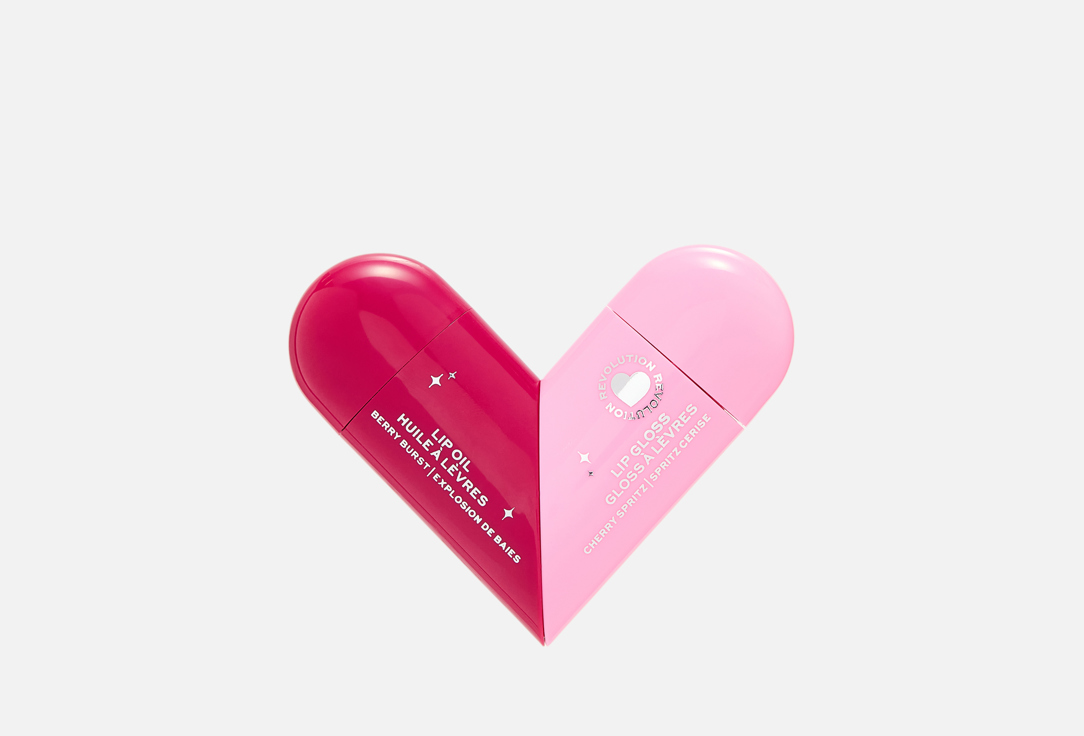 

Масло и блеск для губ I HEART REVOLUTION, Розовый, Midnight Cherry Duo 6 мл