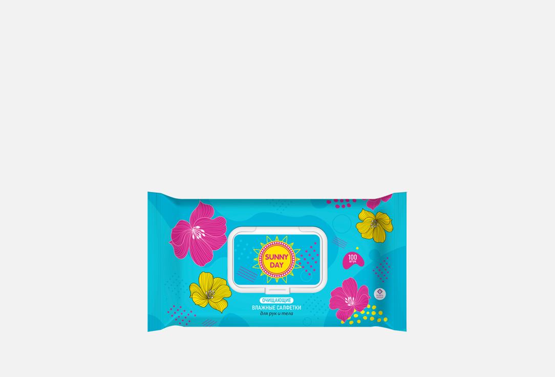 

Очищающие влажные салфетки SUNNY DAY, Wet Wipes 100 шт
