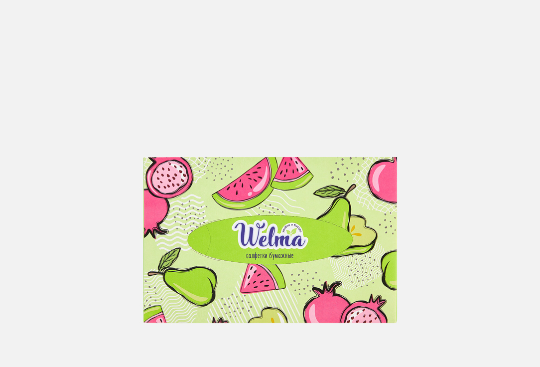 

Двухслойные бумажные салфетки WELMA, Paper napkins, two-layer 100 шт