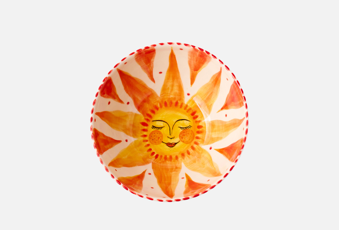 

Тарелка глубокая для салата ODARYADARYA, Принт, Солнце 1 шт