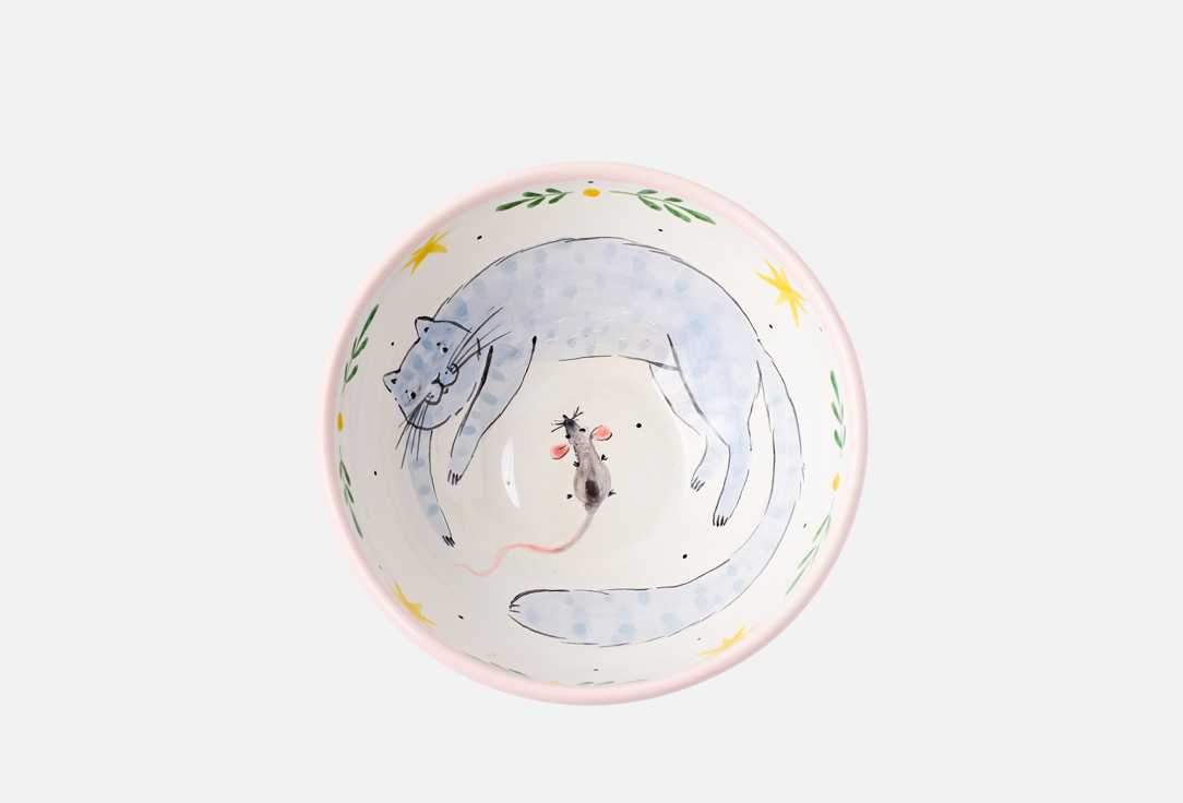 

Тарелка глубокая ODARYADARYA, Принт, Кошки-мышки 1 шт