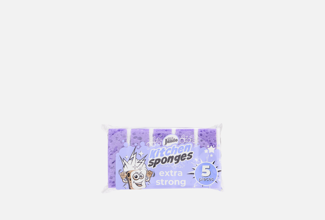 

Губки для мытья посуды JUNDO, Extra Strong, purple 5 шт