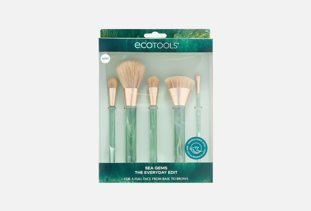

Набор кистей для макияжа ECOTOOLS, Sea Gems Everyday Edit 5 шт