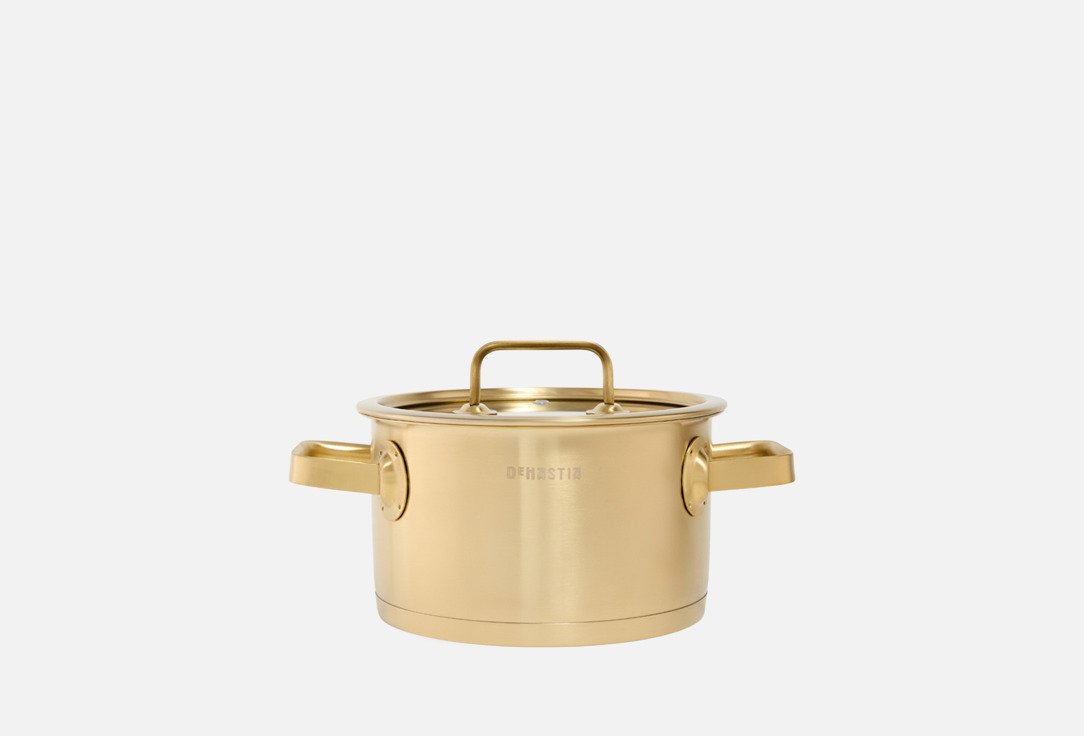 

Кастрюля с крышкой DENASTIA, Золотой, 18x10,5 1 шт