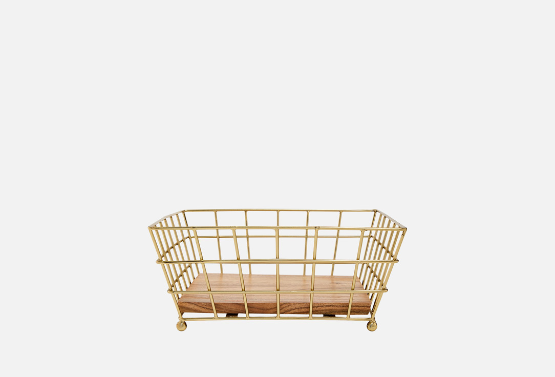 

Корзина DENASTIA, Мультиколор, Без ручек, 25x25x11, золотая, коричневая 1 шт