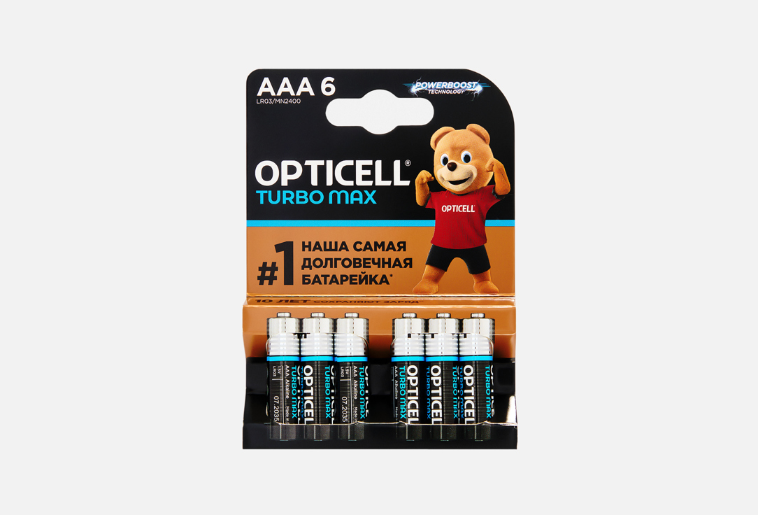 

Батарейки OPTICELL, Turbo Max AAA 6 шт