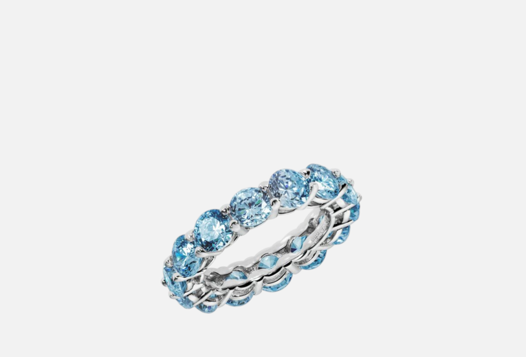 

Кольцо Серебряное MENDEL, Sparkle light blue 16,5 мл