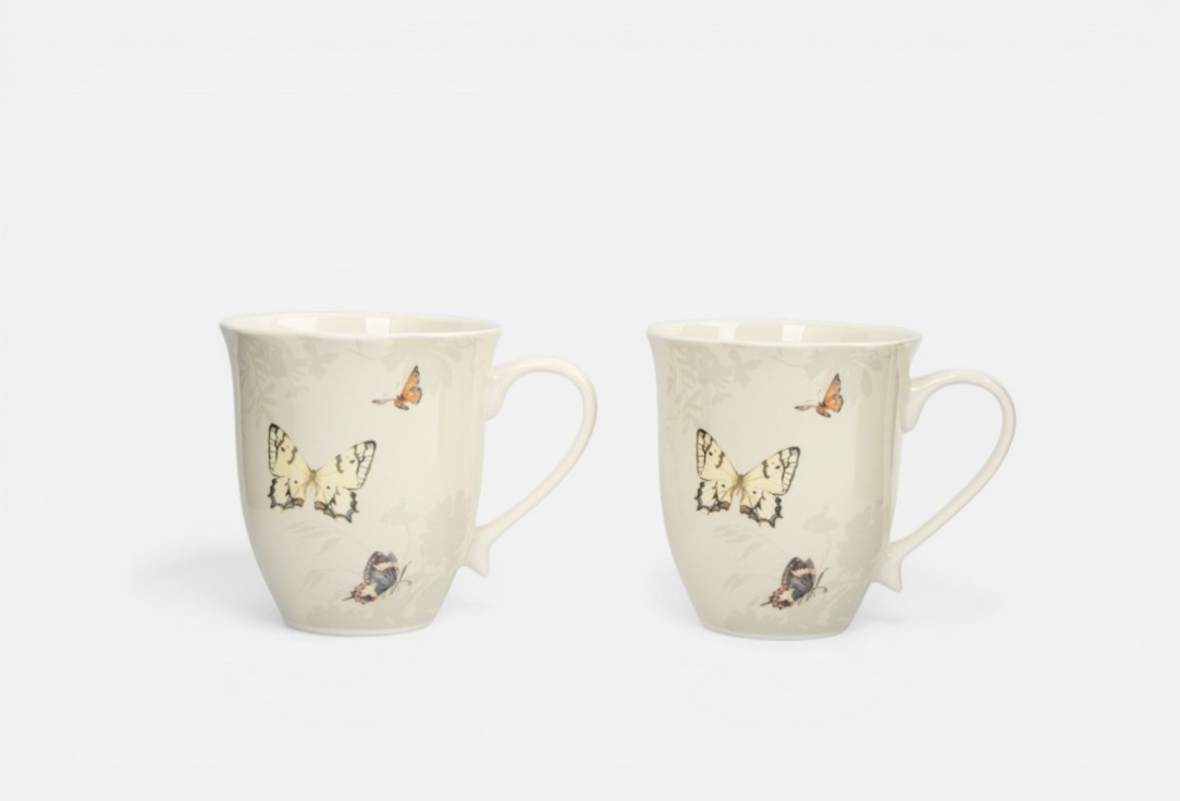 

Набор кружек ANNA LAFARG EMILY, Принт, Butterfly garden, Бабочки 2 шт