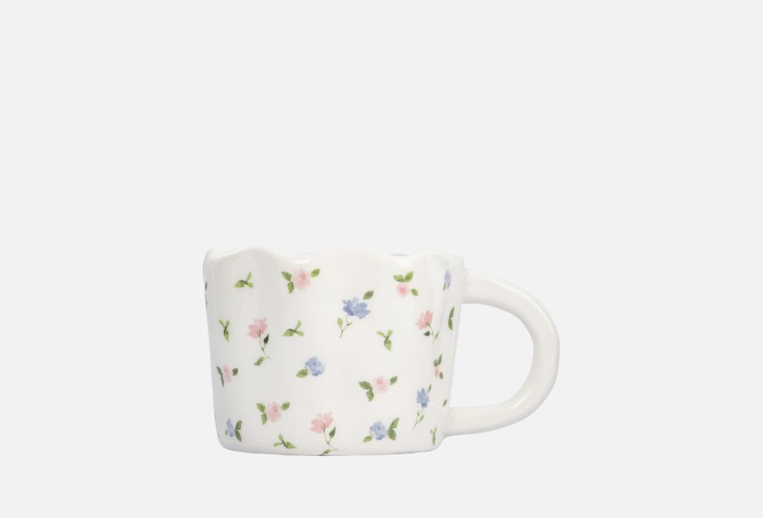 

Кружка ANNA LAFARG EMILY, Принт, Mint flowers, Нежные цветы, молочная 1 шт