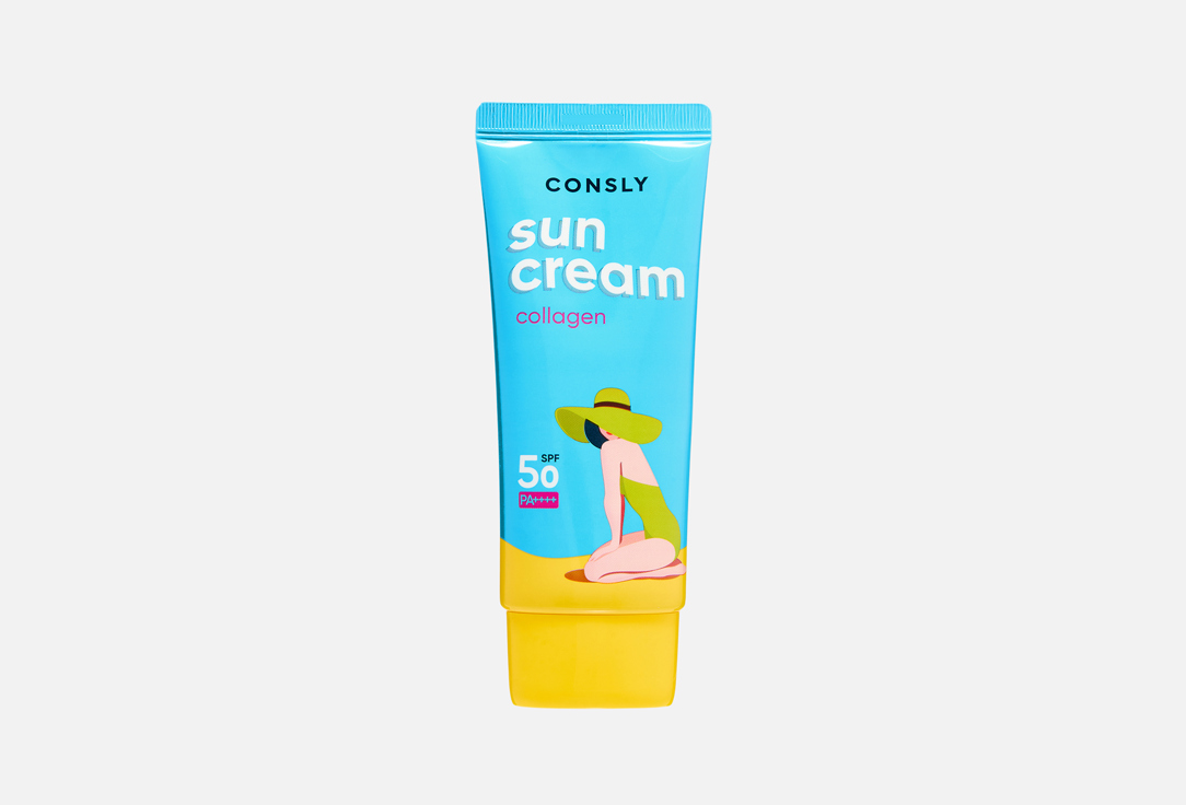 

Солнцезащитный крем для нормальной и сухой кожи лица spf 50+ CONSLY, Daily Protection Collagen 50 мл