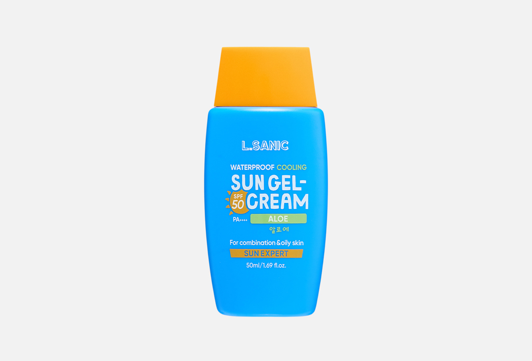 

Солнцезащитный водостойкий гель-крем для лица spf 50+ L.SANIC, Sun Expert Aloe 50 мл