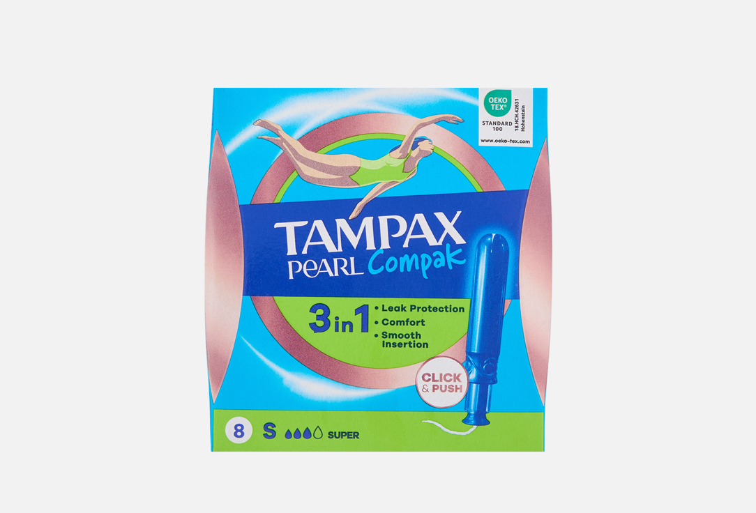 

Тампоны гигиенические с аппликатором TAMPAX, Super Single 8 шт