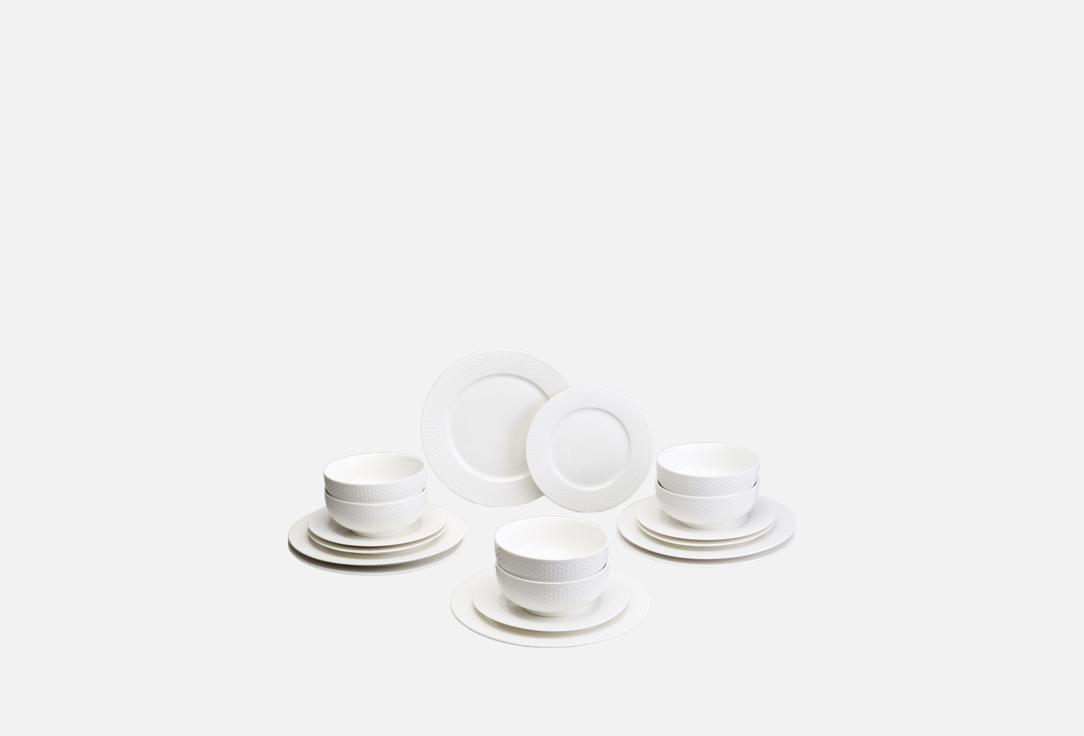 

НАБОР ПОСУДЫ ОБЕДЕННЫЙ LEFARD, Белый, INFINITY 18 шт