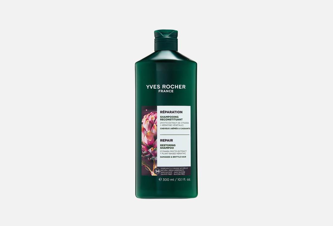 

Шампунь для поврежденных и ломких волос YVES ROCHER, Repair Restoring 300 мл