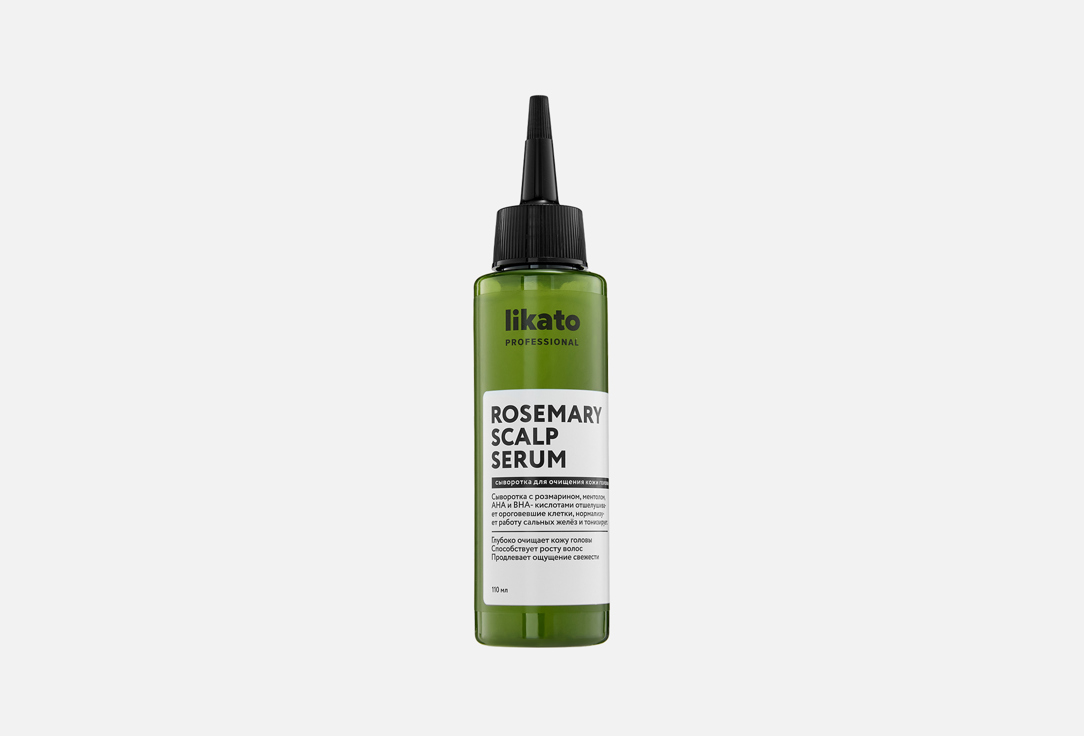 

Сыворотка для очищения кожи головы LIKATO PROFESSIONAL, Rosemary hair serum with aha+bha asids 110 мл