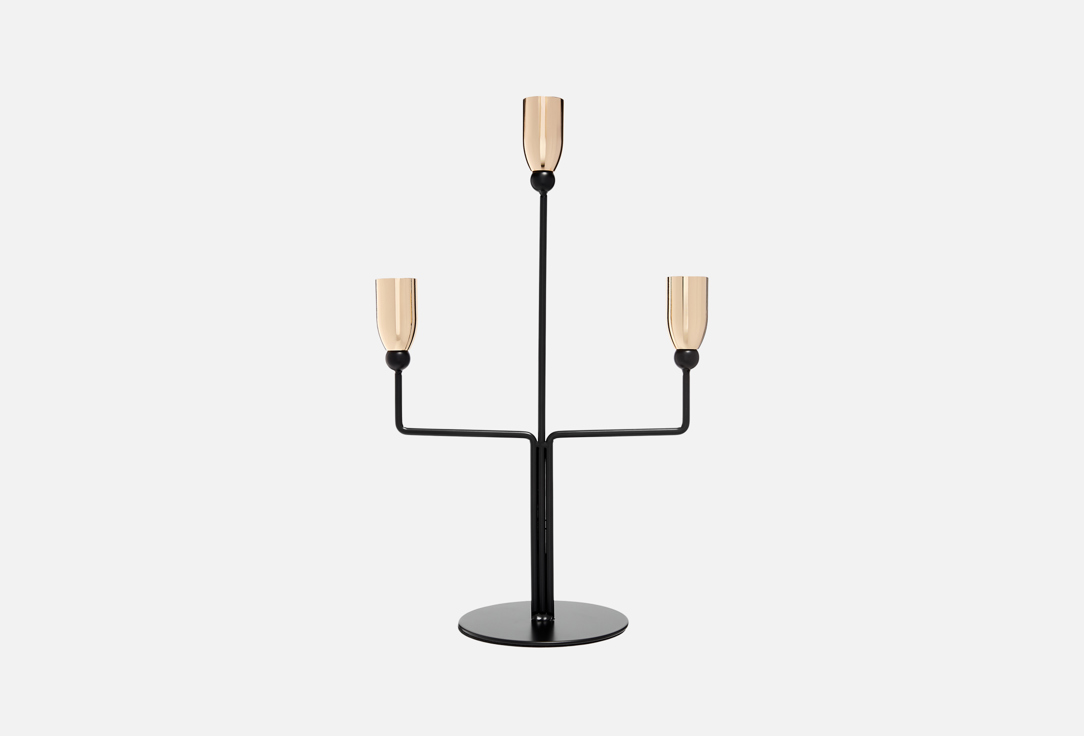 

Подсвечник для 3-х свечей TOPGIFT, Золотой, Золотистый, 19,5x10x31 см 1 шт