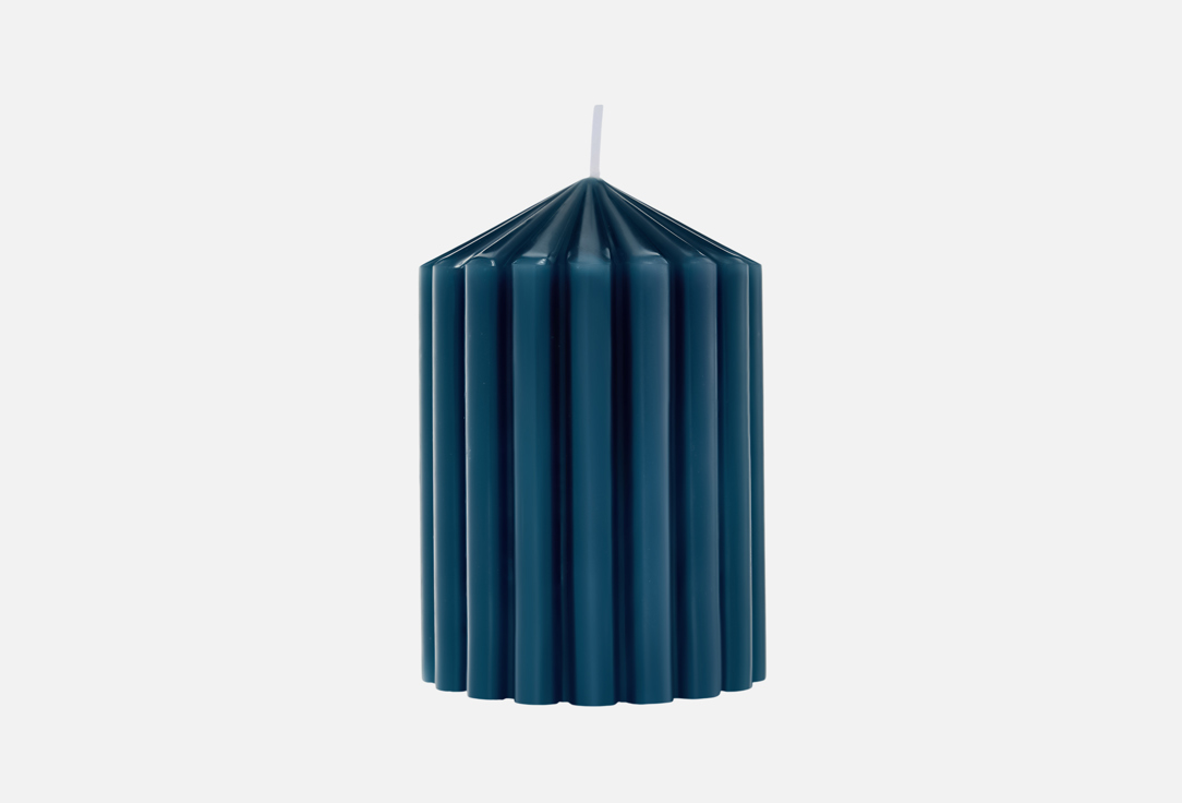 

Декоративная свеча TOPGIFT, Синий, Темно-синяя, 7x7x10 см 1 шт