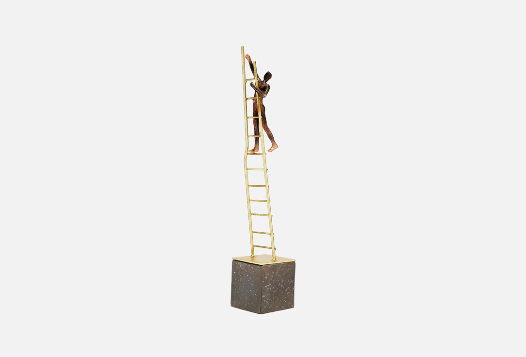 

Фигурка декоративная TOPGIFT, Золотой, Человек на лестнице, 8x8x46 см 1 шт