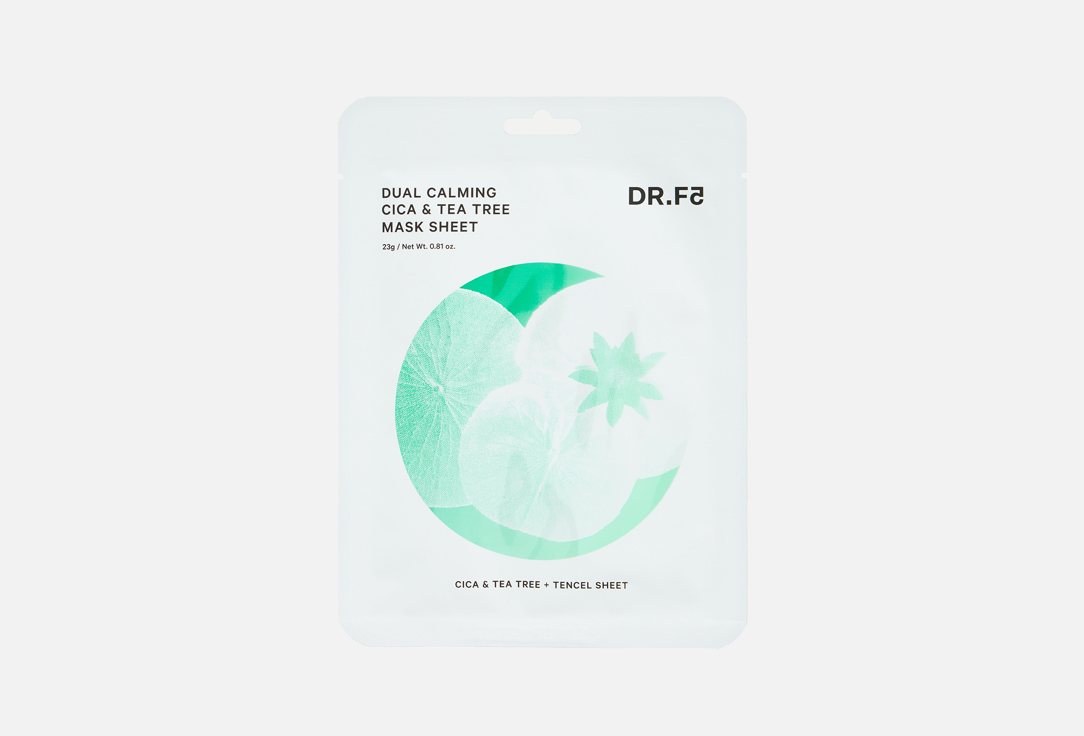 

Успокаивающая тканевая маска для лица DR.F5, Dual Calming Cica & Tea Tree 1 шт