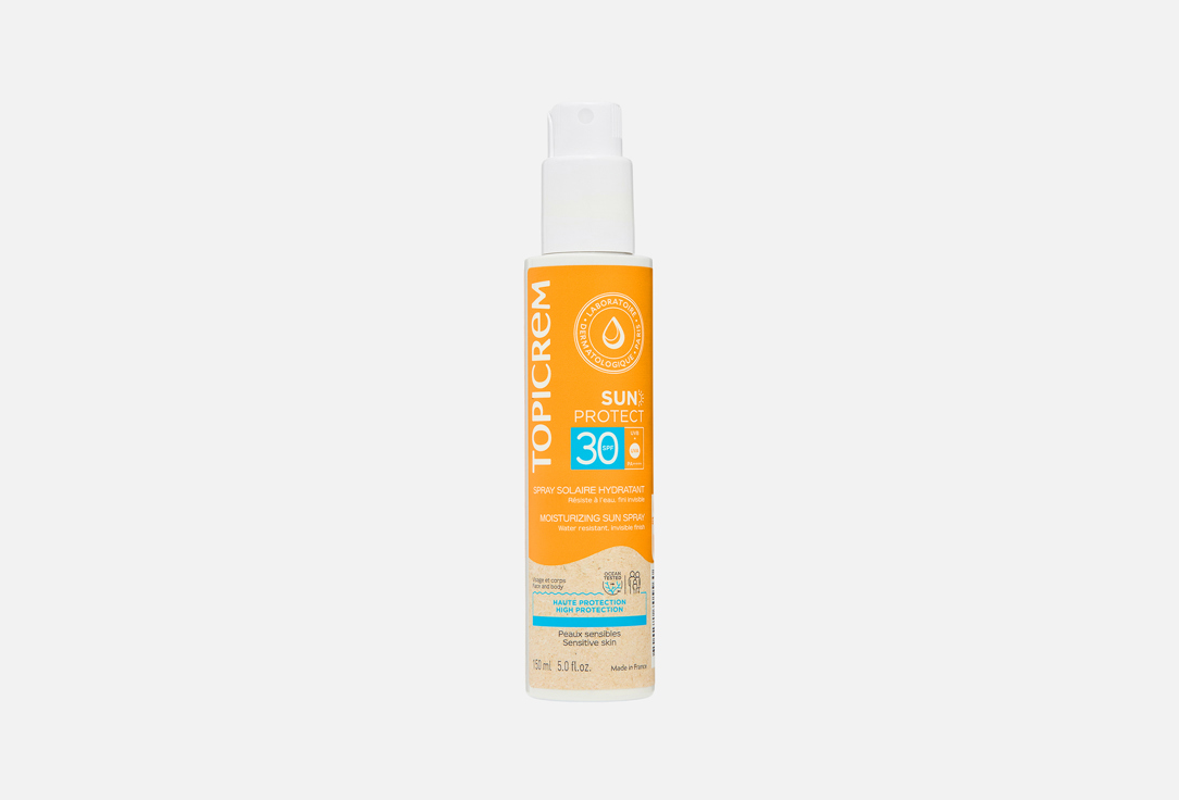 

СОЛНЦЕЗАЩИТНЫЙ УВЛАЖНЯЮЩИЙ СПРЕЙ ДЛЯ ЛИЦА И ТЕЛА SPF50 TOPICREM, SUN PROTECT 150 мл