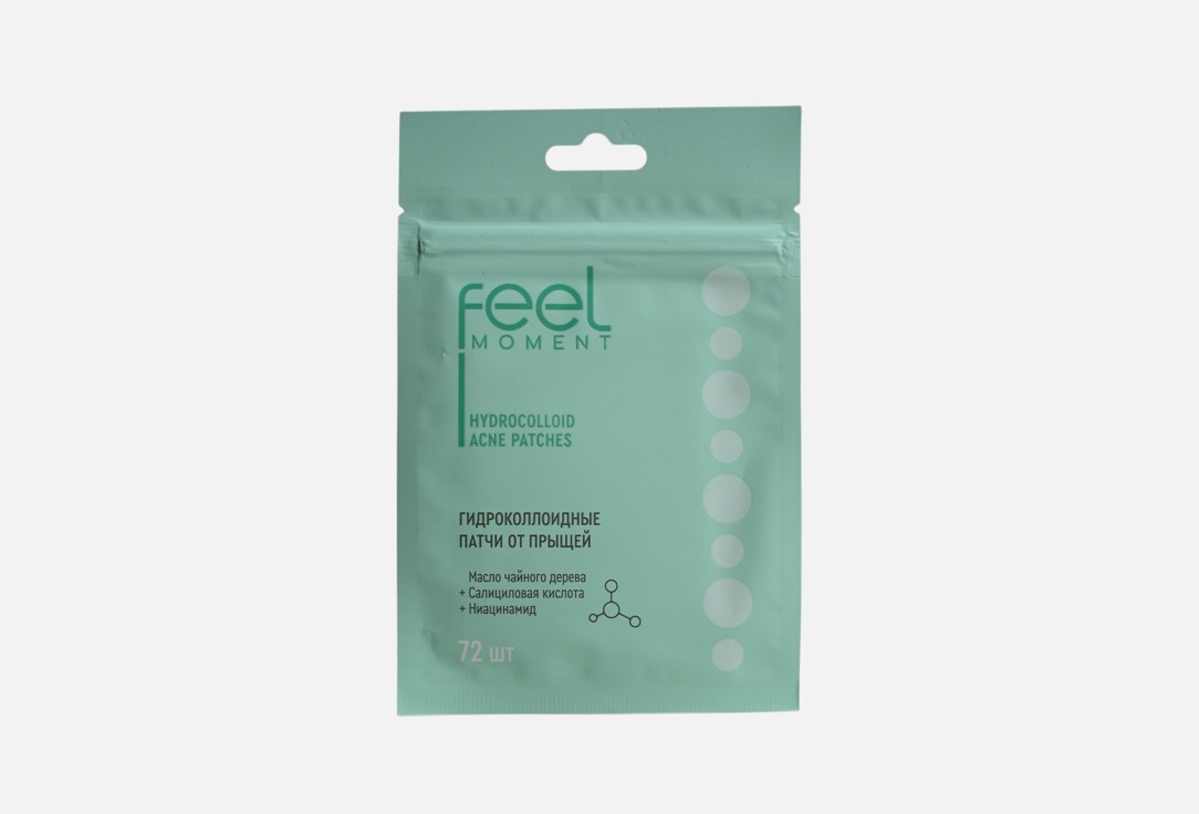 

Локальные патчи от прыщей FEEL MOMENT, Гидроколлоидные 72 шт