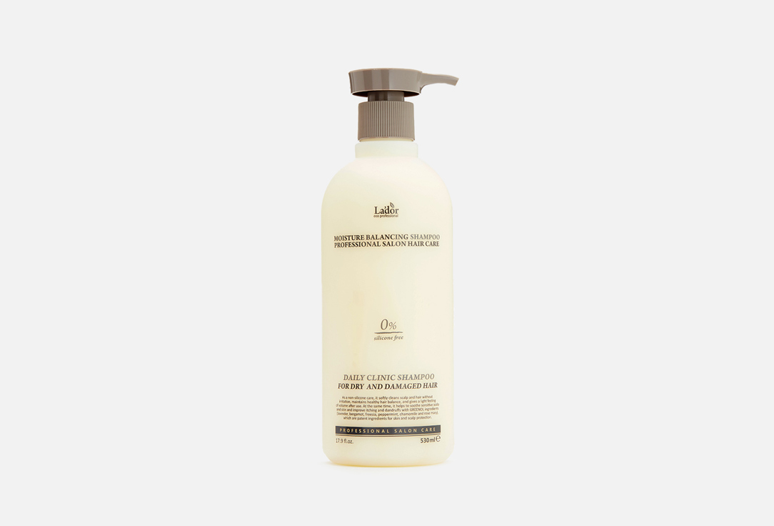Увлажняющий бессиликоновый шампунь LADOR Moisture Balancing Shampoo 530 мл шампунь для волос увлажняющий moisture balancing shampoo шампунь 100мл