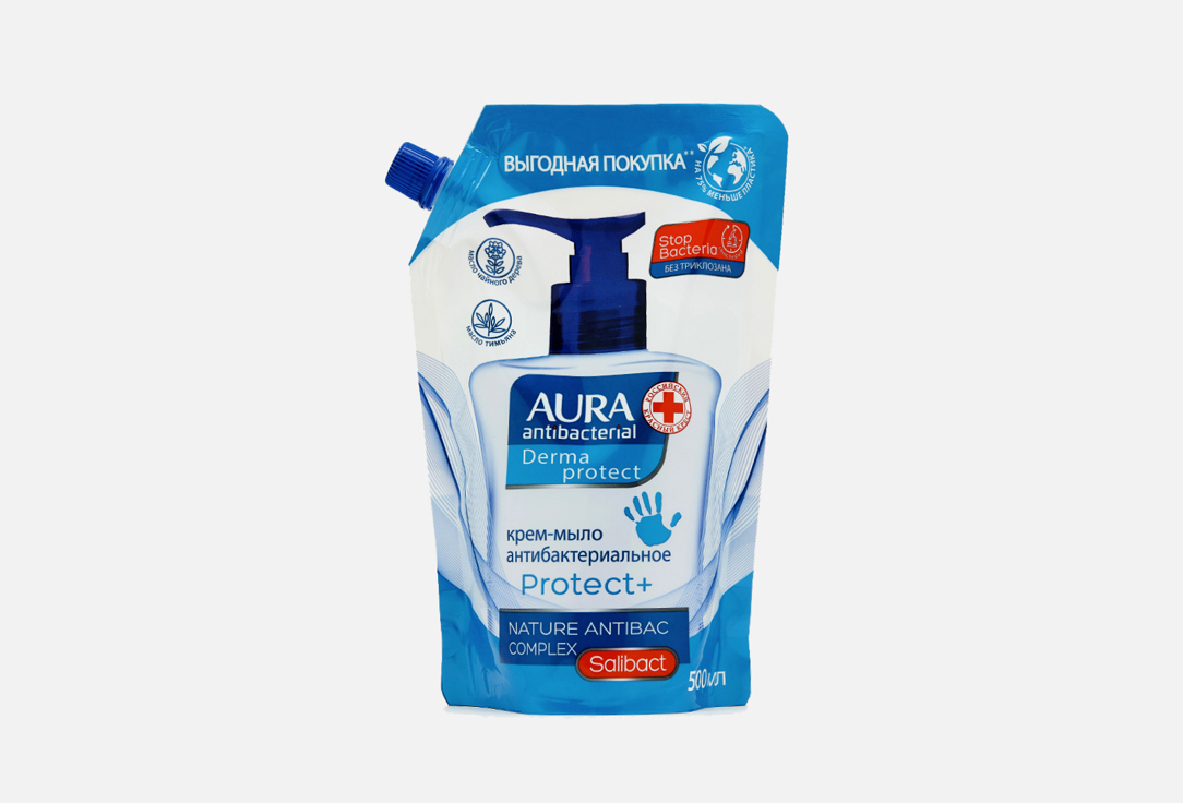 цена Крем-мыло антибактериальное AURA Derma Protect 500 мл