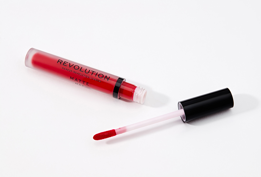 жидкая матовая помада для губ MakeUp Revolution Matte liquid lipstick 132, Cherry 