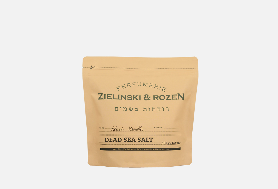 Соль мертвого моря ZIELINSKI & ROZEN Black Vanilla 500 г zielinski rozen соль мертвого моря ванильный бленд 250 гр