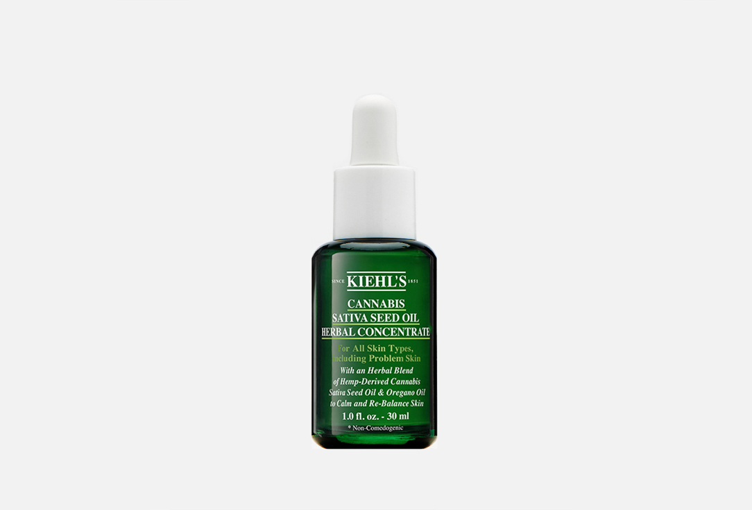 Концентрат для лица с маслом семян конопли и зеленого орегано для всех типов кожи Kiehl's Cannabis Sativa Seed Oil Herbal Concentrate 