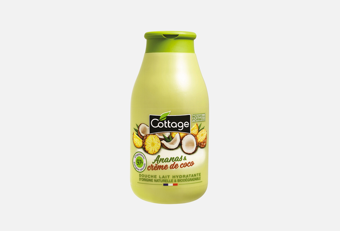 Увлажняющее молочко для душа COTTAGE Pineapple & Coconut cream 250 мл молочко для волос mielle увлажняющее с авокадо 240 мл