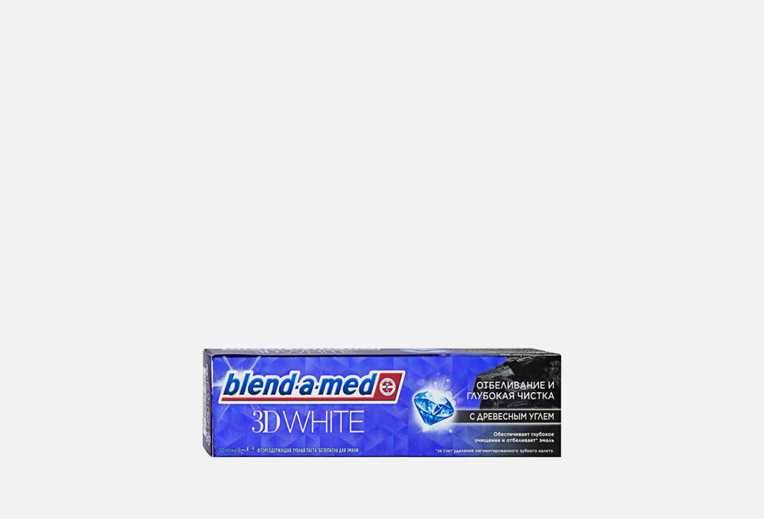 Зубная паста BLEND-A-MED Отбеливание и глубокая чистка 3D White с древесным углем 1 шт паста зубная blend a med 3d white древесный уголь 100мл