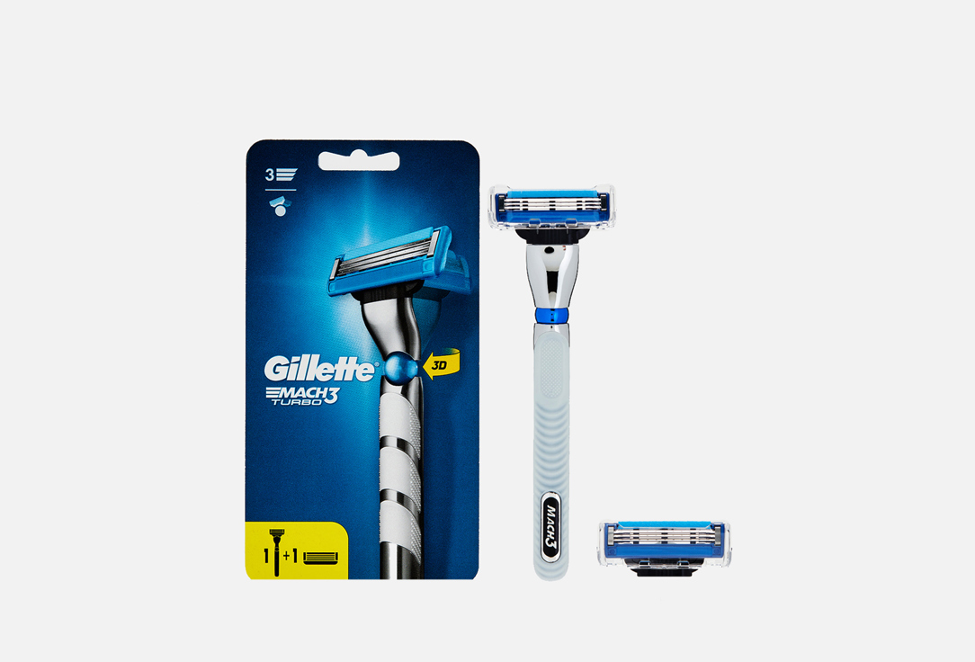 Изображение товара Бритва с 2 сменными кассетами Gillette Mach3 Turbo