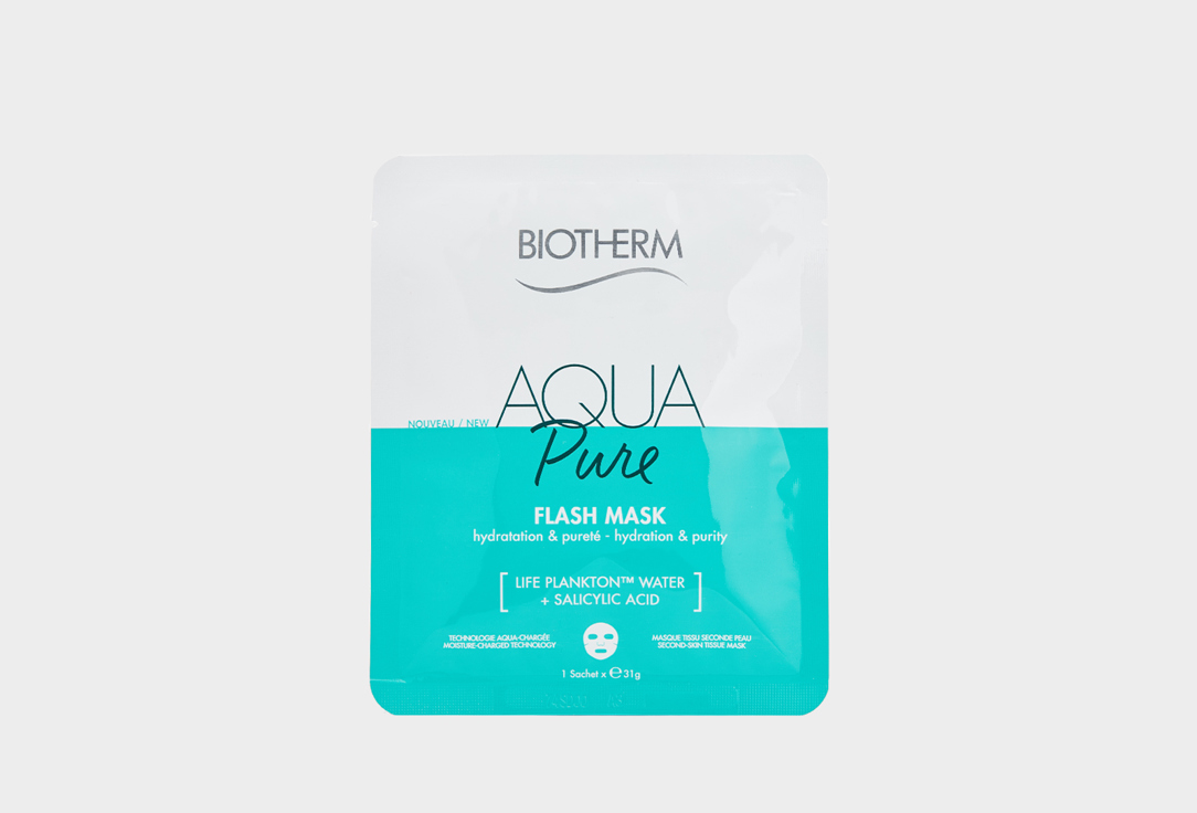 Тканевая маска для лица Увлажнение и Очищение Biotherm Aqua Pure 