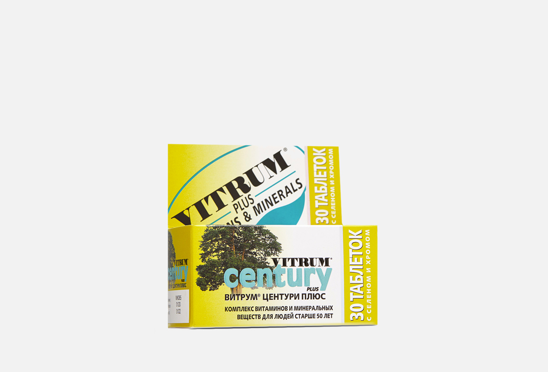 Комплекс витаминов и минералов 50+ Vitrum Century Plus кальций, магний, витамин c в таблетках 